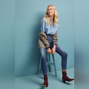 Joe's The Charlie High-Rise Skinny Raw Hem Ankle Jeans